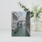 Gondalier aan de Brug van de Sighs Briefkaart (Staand voorkant)