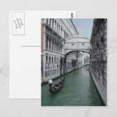 Gondalier aan de Brug van de Sighs Briefkaart (Voorkant / Achterkant)