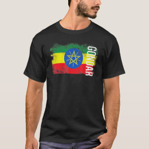Gondar Ethiopia vlag voor Ethiopische Mannen Vrouw T-shirt