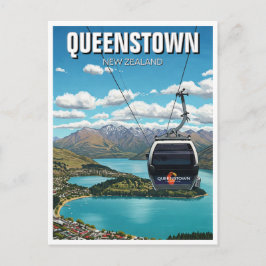 Gondel in Queenstown Nieuw-Zeeland Reizen Briefkaart