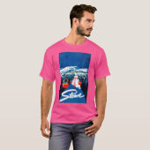 gondel winterreis ski-Poster T-shirt (Voorkant volledig)