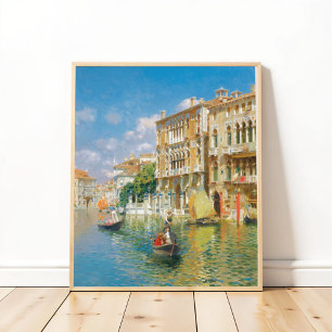 Gondeliers Venetië, Rubens Santoro Poster