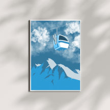 gondelrit | Ski Mountain Winter Schilderij