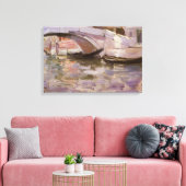 Gondels door John Singer Sargent, Impressionisme K Canvas Afdruk (Insitu (Woonkamer))
