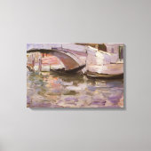 Gondels door John Singer Sargent, Impressionisme K Canvas Afdruk (Voorkant)