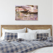 Gondels door John Singer Sargent, Impressionisme K Canvas Afdruk (Insitu (Slaapkamer))