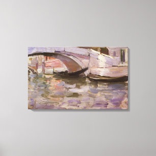 Gondels door John Singer Sargent, Impressionisme K Canvas Afdruk