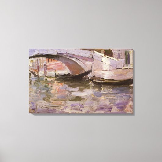 Gondels door John Singer Sargent, Impressionisme K Canvas Afdruk (Voorkant)