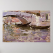 Gondels door John Singer Sargent, Impressionisme K Poster (Voorkant)