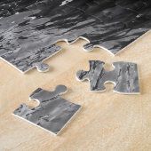 Gondels in Venetië in zwart-wit Legpuzzel (Zijkant)