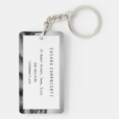 Gondels in Venetië in zwart-wit Sleutelhanger (achterkant)