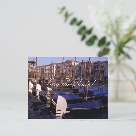 Gondels Save-the-Date Kaarten (Staand voorkant)