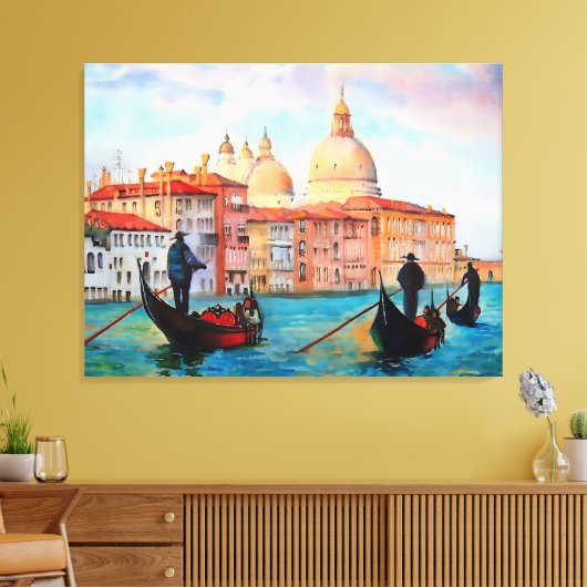 Gondels van Venetië Canvas Afdruk (Insitu (Woonkamer))