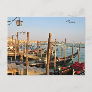 Gondels, Venetië, Italië, Fotografie, Ansichtkaart Briefkaart