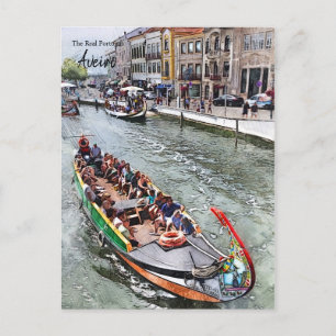 Gondeltocht- Aveiro Portugal Briefkaart