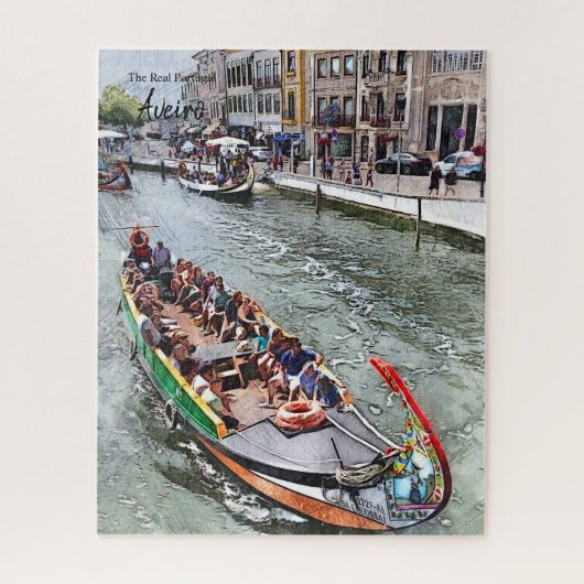 Gondeltocht- Aveiro Portugal Legpuzzel (Verticaal)