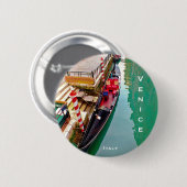 Gondola Boat - Venetië, Italië Ronde Button 5,7 Cm (Voorkant /achterkant)