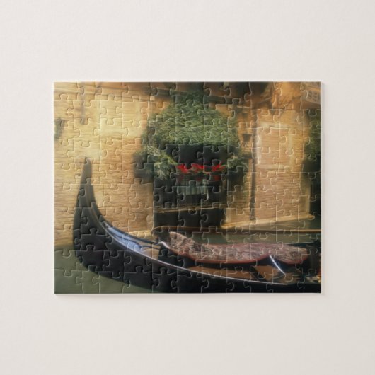 Gondola en Restaurant, Venetië, Veneto, Italië Legpuzzel (Horizontaal)