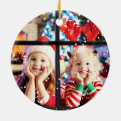 *~* Gondola Flag Italië Buon Natale Fotokerstmis Keramisch Ornament (Achterkant)