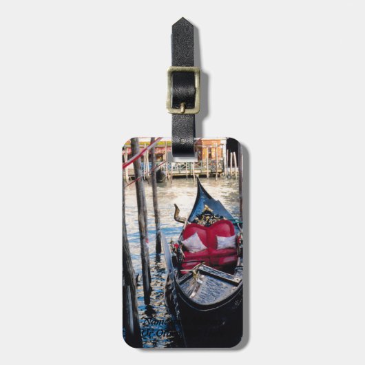 Gondola in Venetië, Italië Bagagelabel (Voorkant verticaal)