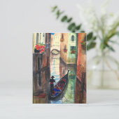 Gondola in Venetië, Italië Briefkaart (Staand voorkant)