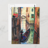 Gondola in Venetië, Italië Briefkaart (Voorkant / Achterkant)