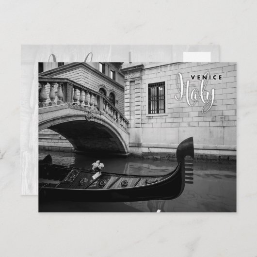 Gondola in Venetië, Italië Briefkaart (Voorkant / Achterkant)