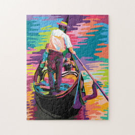 Gondola in Venetië Italië Colorful Pop Art Legpuzzel