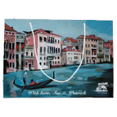 Gondola in Venetië, Italië Groot Cadeauzakje (Achterkant)