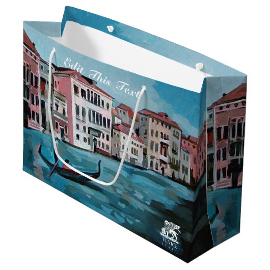 Gondola in Venetië, Italië Groot Cadeauzakje (Voorkant Gekanteld)