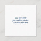 Gondola in Venetië Vierkante Visitekaartje (Achterkant)