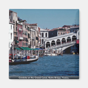 Gondola op het Grand Canal, Rialto Bridge, Veneti Magneet