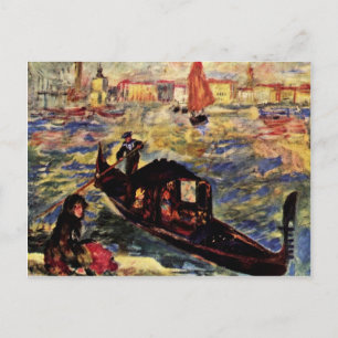 Gondola op het Grote Kanaal, Venetië door Pierre-A Briefkaart