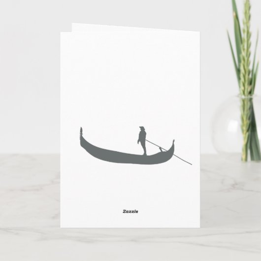 Gondola op Sunset Italy Blessing Wedding Kaart (Achterkant)