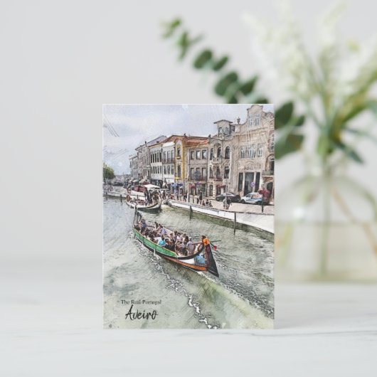 Gondola Ride- Aveiro Portugal Briefkaart (Staand voorkant)