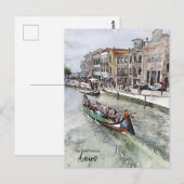 Gondola Ride- Aveiro Portugal Briefkaart (Voorkant / Achterkant)
