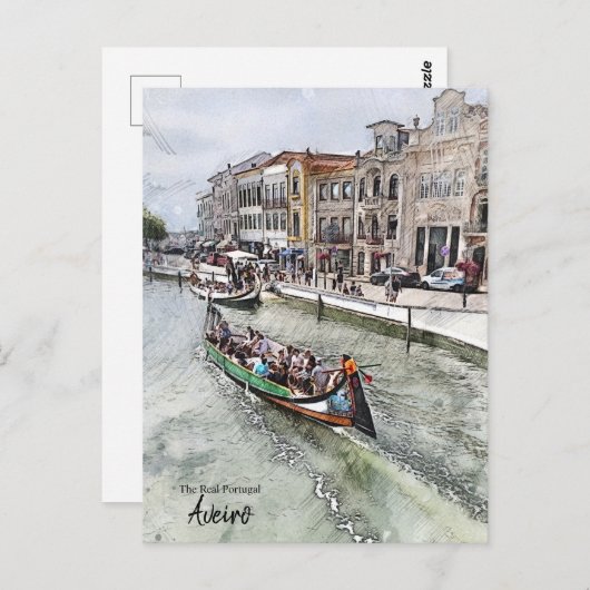 Gondola Ride- Aveiro Portugal Briefkaart (Voorkant / Achterkant)