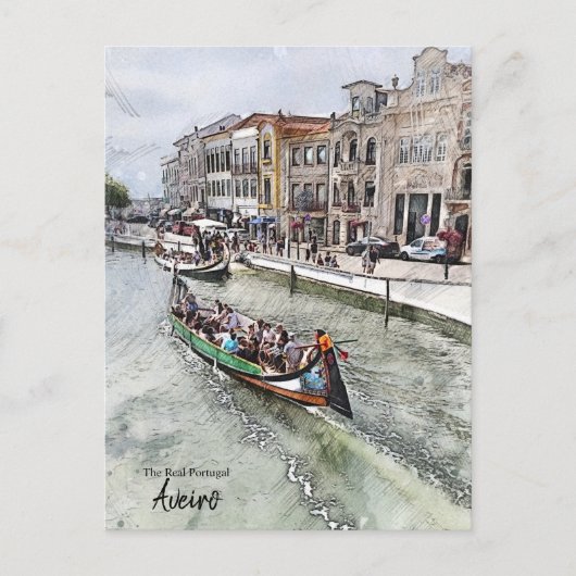 Gondola Ride- Aveiro Portugal Briefkaart (Voorkant)