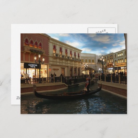Gondola Ride bij het Venetiaanse Briefkaart (Voorkant / Achterkant)