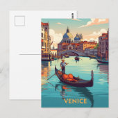 Gondola ride in Venice with historic buildings Briefkaart (Voorkant / Achterkant)