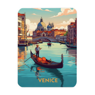 Gondola ride in Venice with historic buildings Magneet