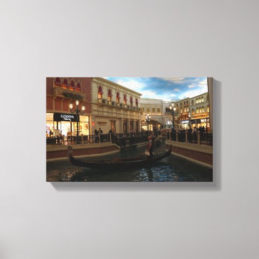 Gondola Ride op het Venetiaans Canvas Afdruk (Voorkant)
