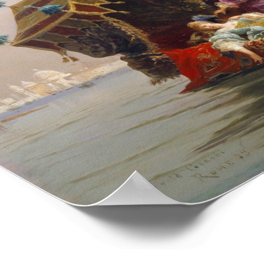 Gondola Ride van Arnold Corrodi Poster (Hoek)