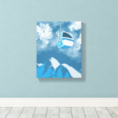 Gondola Rit | Skigebied Winter Schilderij Canvas Afdruk (Insitu (Houten vloer))