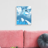 Gondola Rit | Skigebied Winter Schilderij Canvas Afdruk (Insitu (Woonkamer))