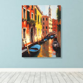 Gondola Serenade in Venetië Canvas Afdruk (Insitu (Houten vloer))