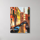 Gondola Serenade in Venetië Canvas Afdruk (Voorkant)