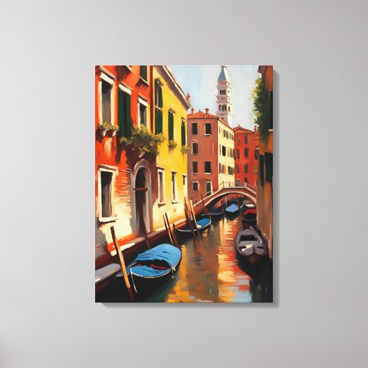 Gondola Serenade in Venetië Canvas Afdruk (Voorkant)