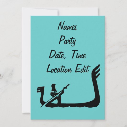 Gondola Venetië Italië Lijst Kaart (Voorkant)