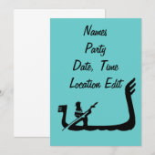 Gondola Venetië Italië Lijst Kaart (Voorkant / Achterkant)